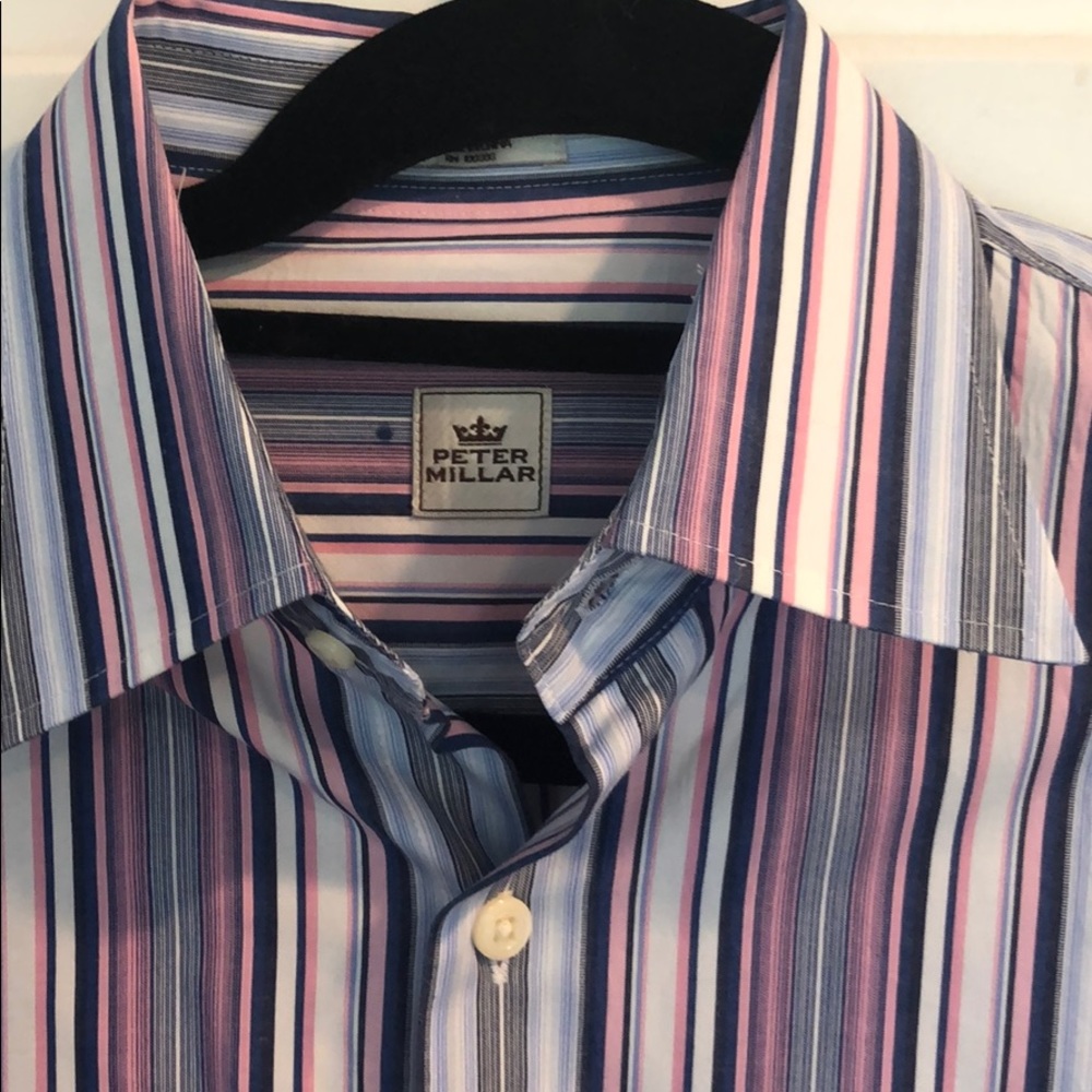 Peter Millar dress shirt size small .